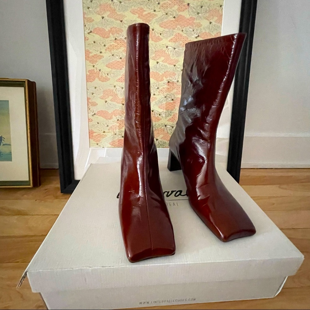 Chestnut Leather Booties